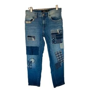 Lauren Ralph Lauren 2 Patchwork Relaxed Tapered Jean Bluestone Wash Black Label